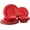 Red, variant on Farmhouse Plates and bowls set, 12 Piece Christmas Melamine Dinnerware Sets for 4,Lightweight and Unbreakable Dishes Set,Perfect for Indoor and Outdoor and Picnic use. Red