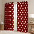 thumbnail image 2 of Homewish Teens Female Men Polka Dots Curtains Pack of 2 (42x84 Each),Red Wheat Curtains Blackout,Minimalist Vintage Geometric Circle Bedroom Curtains,Super Cozy Room Decor, 2 of 6
