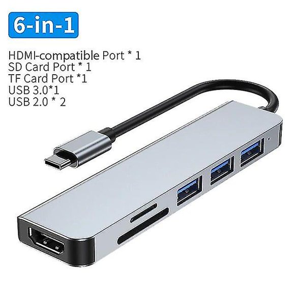 Usb C Hub To 4k Hdmi-compatible Vga Rj45 Adapter With Pd Tf Sd Jack 3.5mm Aux 4/5/6/8/11 Port Dock Station For Macbook Pro/air