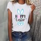 thumbnail image 2 of Camisetas con cuello redondo y estampado de Pascua para mujer, blusas femeninas cómodas a la moda, Tops Fridja  bn2840, 2 of 6