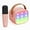 A-Pink & 1 Mic, variant on Bonaok Mini Karaoke Machine for Kids, Christmas Portable Speaker with Wireless Microphone for Singing, Gift for 4-12 Years Old Girls, Rose