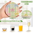 thumbnail image 3 of Cute Bows and Plaid Coasters with Holder for Coffee Table 6 Pcs Drink Coaster Sets Absorbent for Home Decor 4 inch, 3 of 7