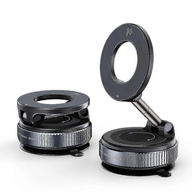 Strong Magnetic Car Phone Holder Mount Vacuum Adsorption Manual Suction Cup 360 Rotating Folding Phone Holder for Smartphones Wall Lazy Phone Bracket