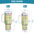 thumbnail image 6 of Yayeee 40oz Stainless Steel Tumbler with Straw and Handle Double-Wall Insulated Travel Water Bottle, Retro Beige Stars, 6 of 8
