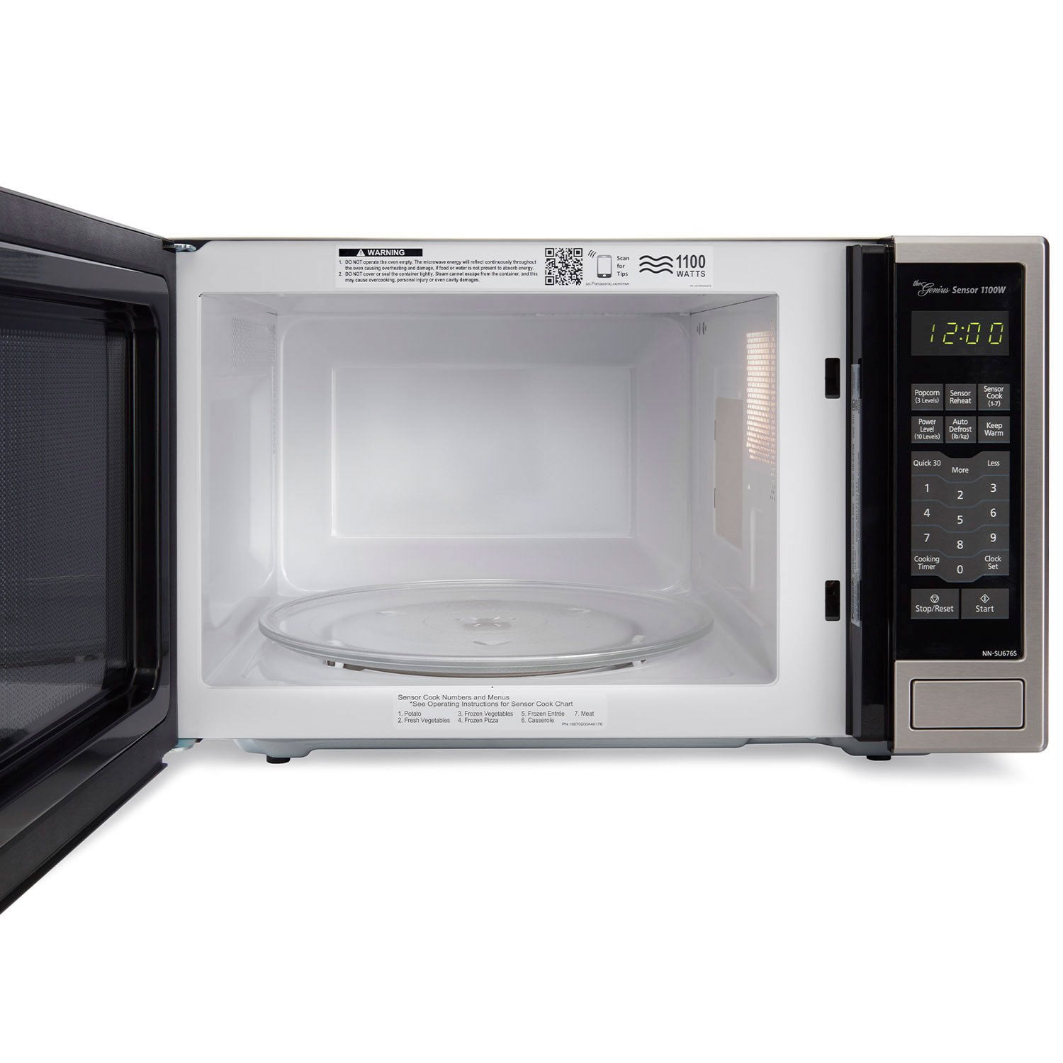 Panasonic - ゆーまま1113 Panasonic Silver Countertop Microwave Oven, 1.3 cu. ft