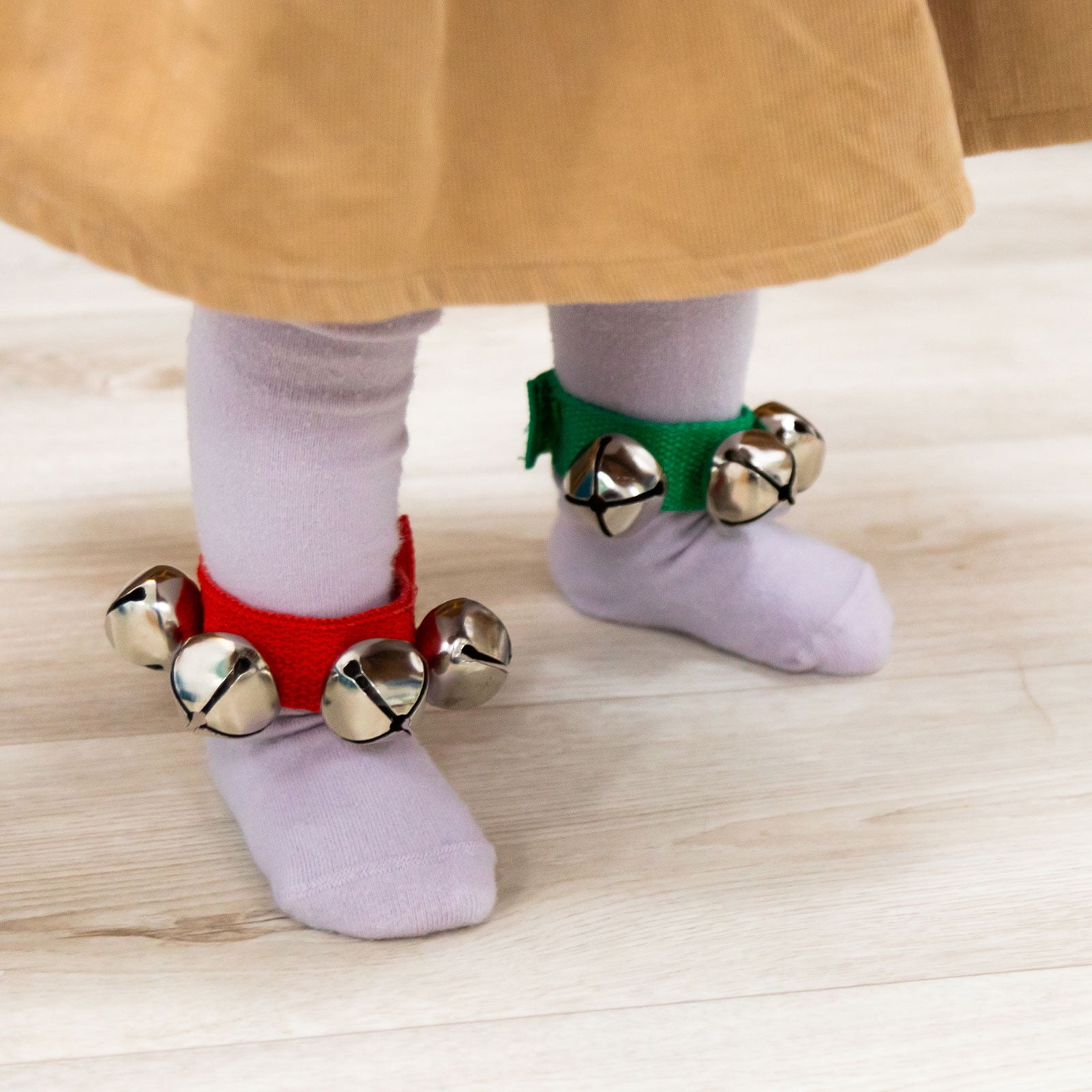 12pcs Wrist Bells, Jingle Bells Ankle Bells Percussion Instruments Musical Rhythm for Party Christmas, Purple