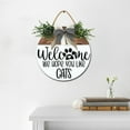 thumbnail image 2 of Welcome We Hope You Like Cats Sign for Front Door Decorations, Rustic Round Wood Holiday Sign, Front Door Wreath Burlap Wooden Hanging Signs for Outdoor Farmhouse Porch Home Christmas Holiday Decor, 2 of 5