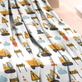 thumbnail image 3 of Cartoon Construction Vehicles Animals Blanket,Comfortable Soft Flannel Throw Blanket,All Season,Warm Lightweight Blankets for Sofa Bed Couch Living Room Chair,30"x40", 3 of 4