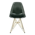 thumbnail image 2 of LeisureMod Dining Chair in Acrylic with Gold Chrome Eiffel Base and Curved Back Design Lightweight Easy Assembly for Modern Home, Kitchen, Cafes Cresco Collection in Transparent Black Set of 2, 2 of 8