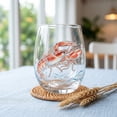 thumbnail image 6 of ICQOVD Nautical Stemless Wine Glass,Watercolor Blue Print Clear Drinking Tumbler with Beach Style Design for Water,Wine and Everyday Beverage Use 3.54*3.15IN, 6 of 6