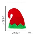 thumbnail image 2 of Elf Hats for Men and Women Soft Striped Felt Hat Christmas Party Santa Hat Holiday Accessories Green, 2 of 5