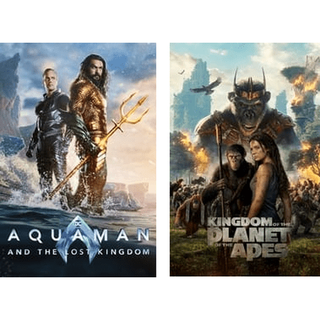 Aquaman and the Lost Kingdom (2023) & Kingdom of the Planet of the Apes (2024) 2 Movie dv d