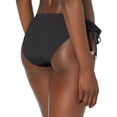 thumbnail image 2 of Seafolly Women's Standard Tie Side Hipster Bikini Bottom Swimsuit with Ruffle Front, Shine on Black, 6 US, 2 of 2