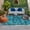 Blue, variant on Teal Green Ocean Waves Outdoor Rug 3x5 Ft, Non Slip Washable Area Rug, Summer Sea Pool Patio Rugs Carpet Runner, Large Floor Mat for Indoor/Outdoor Deck Porch Camping