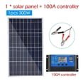 thumbnail image 1 of 18V Solar Panel Kit Complete 300/600W Polycrystalline USB Power Portable Outdoor Recharable Solar Cell nerator For Camping ,Multi Purpose, 1 of 7