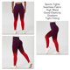 thumbnail image 5 of Leggings elásticos sin costuras para mujer, pantalones ajustados deportivos de cintura alta para Fitness, correr, gimnasio, rojo vino profundo S, 5 of 6
