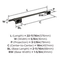 thumbnail image 5 of Amerock Bronx Gunmetal 18 inch (457mm) Towel Bar, 5 of 6