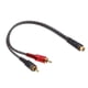 thumbnail image 2 of 1 cable divisor de 27 cm, 1 RCA hembra a 2 RCA macho para sistema de Audio de coche, 2 of 3