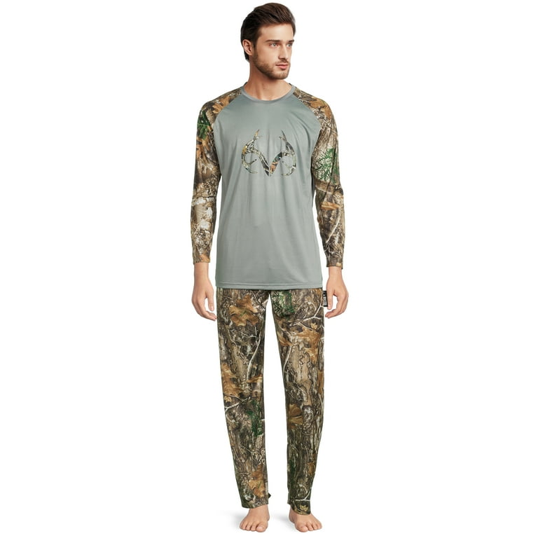 Realtree Men's Top and Pants Lounge Set, 2-Piece, Sizes S-2XL