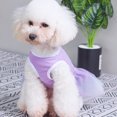 thumbnail image 3 of Reheyre Comfortable Vibrant Color Dog Vest - Net Gauze T-Shirt Skirt for Puppies, 3 of 8