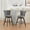Gray, variant on Kadyn Set of Two 26 Inch Counter Height Swivel Bar Stools with Back and Arms, Tufted Velvet Kitchen Stools, Gray