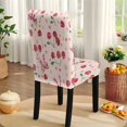 thumbnail image 6 of TSOVTHRID Cherry Bowknot Star Print Fitted Tablecloth with Chair Covers Set, Washable Dining Room Chair Covers Set of 5 with Table Cover for Home Hotel Restaurant, 6 of 7