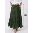thumbnail image 2 of Sunzeyvora Women’s 100% Cotton Tiered Maxi Skirt with Pockets & Drawstring Waist, 2 of 3