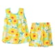 thumbnail image 1 of Odeerbi 1-3 Años Conjunto de Verano Para Niña Camiseta de Tirantes de Algodón Con Estampado de Girasoles Pantalón Corto Conjunto de Dos Piezas, 1 of 5