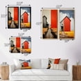 thumbnail image 4 of Designart "Landscape Barns Rural Collage V" Barns Framed Wall Art Set Of 2 - Red Architecture Framed Canvas Set For Living Room Decor, 4 of 7