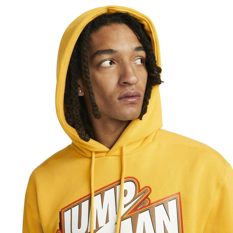 Jordan Men s AJ Jumpman Core Fleece Pullover Hoodie XX Large Yellow Walmart