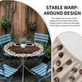 thumbnail image 2 of Coffee Owl Round Tablecloth for 45-54 Inch Tables, Fitted Table Cover with Elastic Edge, Cute Bird Big Eyes Animals Brown Beans Waterproof Outdoor Table Cloth Protector for Patio Garden Dinner Picnic, 2 of 9
