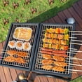 thumbnail image 4 of DOLITY Barbecue Grill Grill Holder Charcoal Grill for Beach Patio Family Gatherings Black, 4 of 9