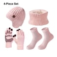 thumbnail image 4 of Maoww Integrated Velvet Warm Set In Multiple Colors With Windproof Knitted Structure Warm Suit pink, 4 of 6