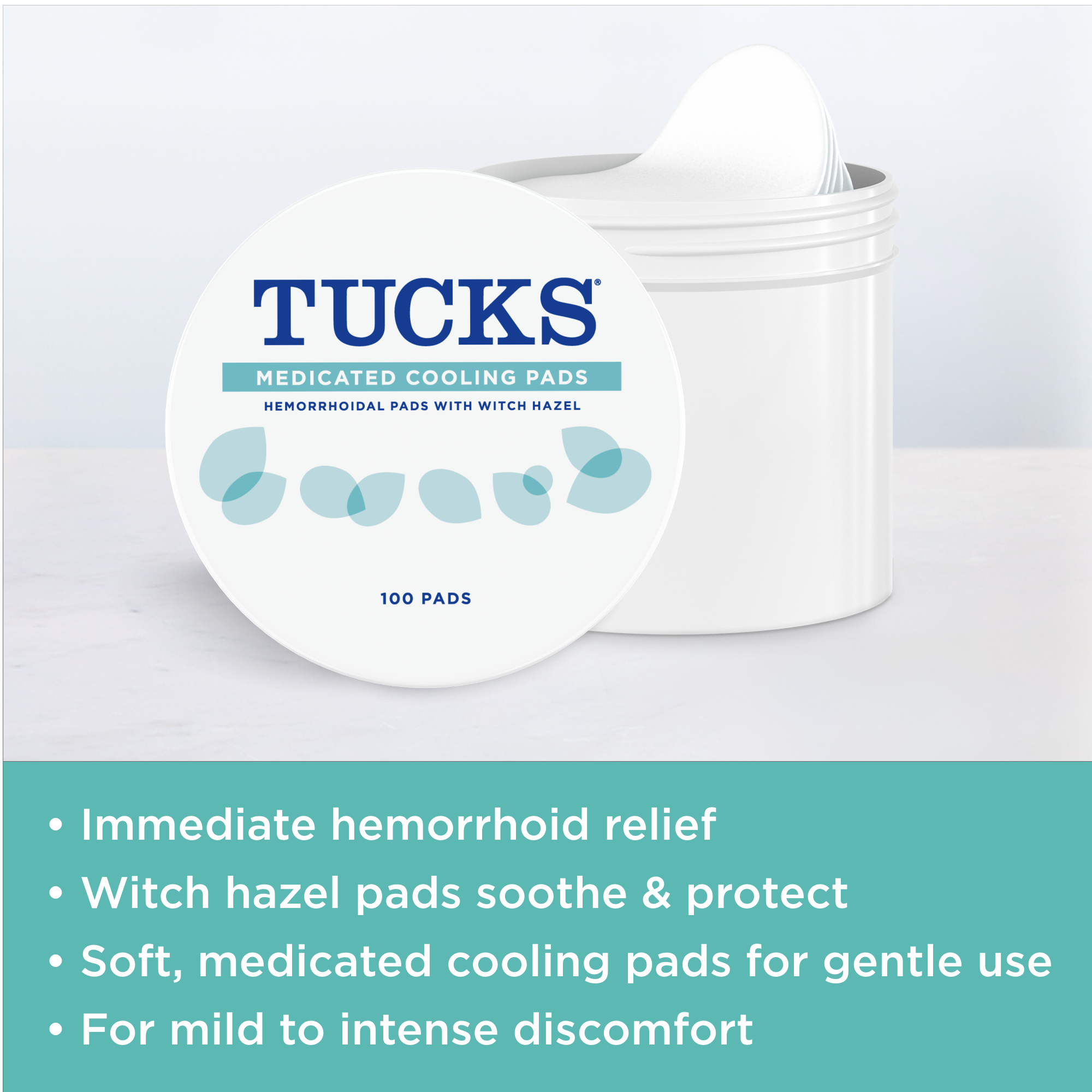 TUCKS Medicated Cooling Hemorrhoid Pads, 100 Count - Walmart.com