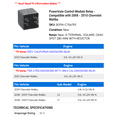 thumbnail image 2 of Powertrain Control Module Relay - Compatible with 2008 - 2010 Chevy Malibu 2009, 2 of 2