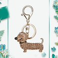 thumbnail image 5 of Llavero de cristal para cachorro, llavero con diamantes de imitación, colgante para bolso, colgante (blanco), 5 of 5