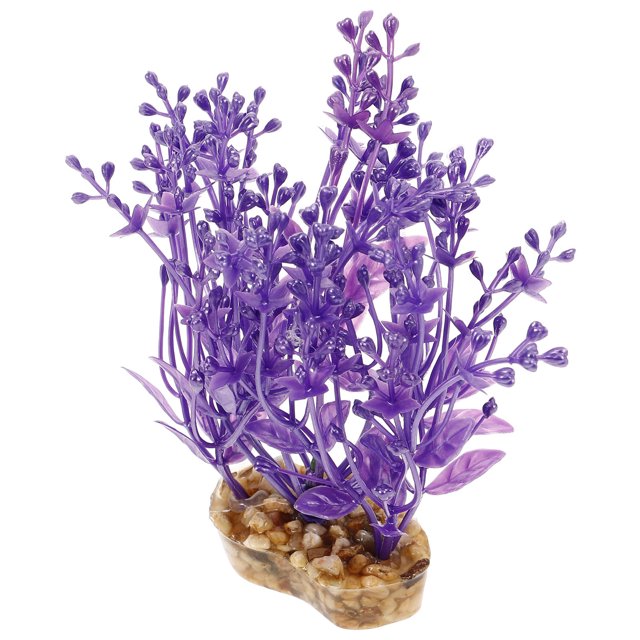 YSNOOWE Planta Decorativa Morada Para De Peces Sin Impacto En El Y Resistente