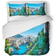 thumbnail image 1 of Juego de ropa de cama ABPHQTO de 3 piezas Vista aérea Dubrovnik con Funda nórdica y 2 fundas, 1 of 1