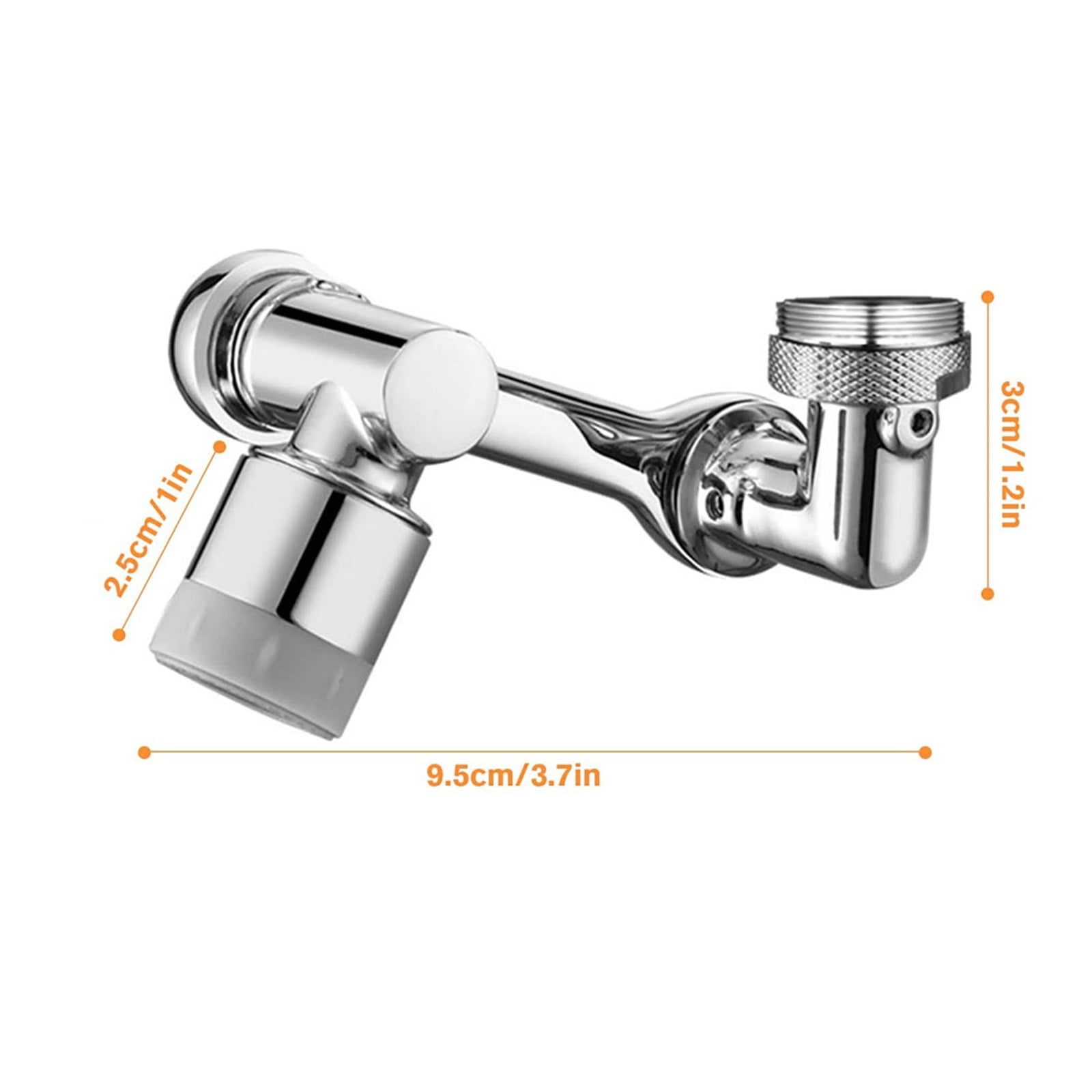 Universal 1080° Rotation Extender Faucet Aerator Plastic Splash Filter Kitchen Washbasin Faucets Bubbler Nozzle Robotic Arm ,Water Saving
