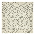 thumbnail image 3 of Unique Loom Rabat Shag Collection Area Rug - Geometric (8' Square Pure Ivory/Gray), 3 of 7