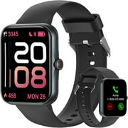 Men'S Smartwatch (Answer/Make Calls), 2024 Latest 1.85-Inch Fitness Tracker, Fitness Watch With Multiple Sports Modes, Suitable For Iphone And Android, Black