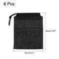 thumbnail image 2 of 20x15cm Fiber Cloth Single Drawstring Storage Bag, Black 6 Pack, 2 of 5