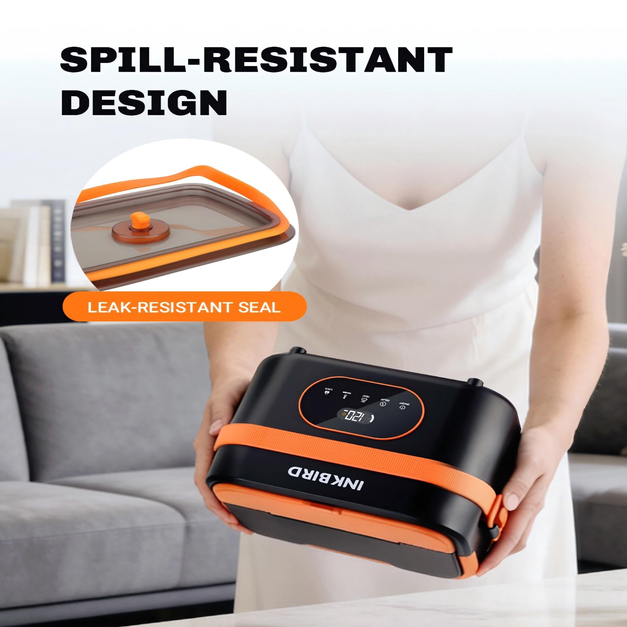 INKBIRD Cordless Electric Lunch Box, Heated Food Warmer with Scheduled Heating, Portable, Dishwasher Safe