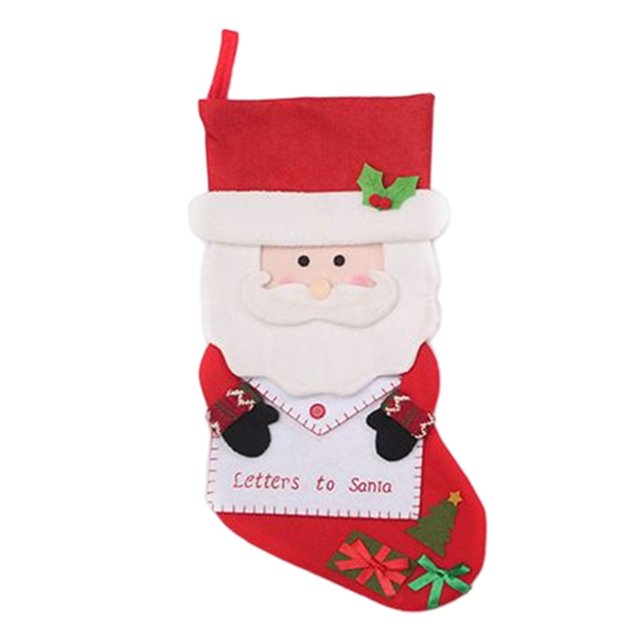 Bewildely Bolsas de Navidad Colorido Papá Noel Abrazo Sobre Medias Puerta Pared Envoltura Calcetines Colgante Adorno Colgante Dulces Aperitivos Kits de decoración para fiestas Papá Noel Bewildely HA069973-01