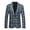 Black&Blue, variant on Cloudstyle Men's Plaid Print Notch Lapel Single-Breasted One-Button Blazer with Center Back Vent
