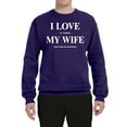 thumbnail image 2 of I Love My Wife Lets Me Go Hunting Hunting Unisex Crewneck Graphic Sweatshirt, Purple, Large, 2 of 3