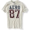 thumbnail image 1 of Aeropostale - Camiseta gráfica para hombre, diseño de Ny Ath Dept, color blanco, XS, 1 of 1