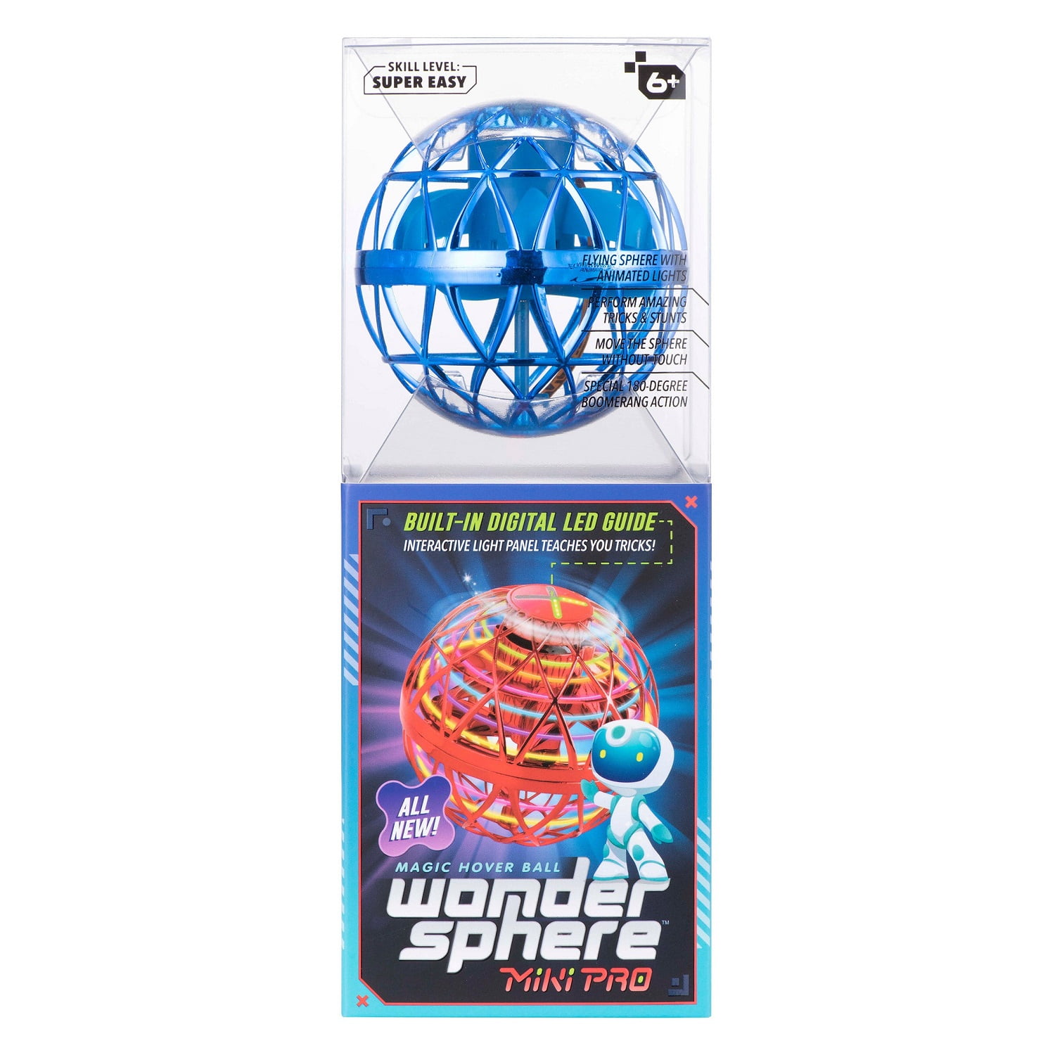 Wonder Sphere Amax  Magic Mini Pro  Hover Ball- Blue Color- Skill Level Easy- Novelty & Gag Toys, RC, STEM Certified - 2 pack