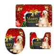 thumbnail image 3 of Juego de alfombras de baño La alfombra antideslizante de la estera del cuarto de baño de la franela del tema de la Navidad 3pcs / set fijó 13 13 Magideal Juego de alfombras de baño, 3 of 6