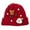 Red, variant on AJGRHE Winter Knit Hat With Earflaps Warm Woolen Santa Cap For Outdoor Black One Size
